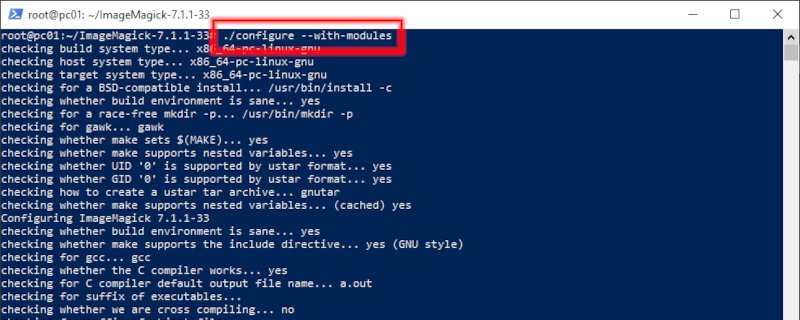 configure With Modules ImageMagick